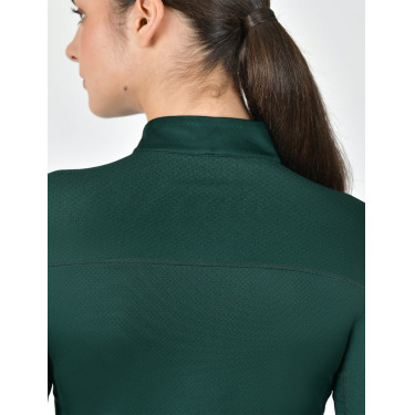 Top d'équitation manches longues Dublin respirant femme Vert émeraude foncé
