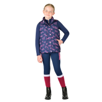 Kinderfleece gewatteerd mouwloos vest Dublin Patrice Everyday Marine dartelende paarden
