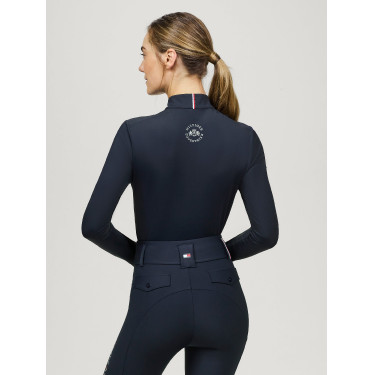 Base Layer Tommy Hilfiger Equestrian Milo 1/4 zip dames Woestijnlucht Blauw