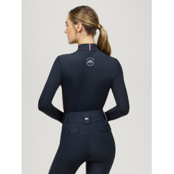 Base Layer Tommy Hilfiger Equestrian Milo 1/4 zip femme Desert sky Bleu Base Layer Tommy Hilfiger Equestrian Milo 1/4 zip femme Desert sky Bleu