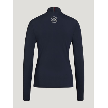 Base Layer Tommy Hilfiger Equestrian Milo 1/4 zip dames Woestijnlucht Blauw