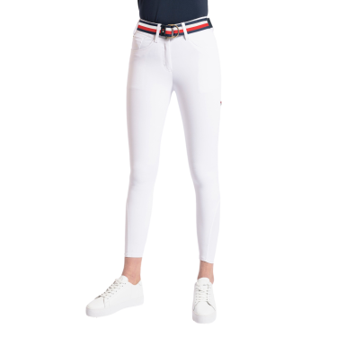 Wedstrijdbroek Tommy Hilfiger Equestrian Geneva dames kniestukken-grip Optisch wit