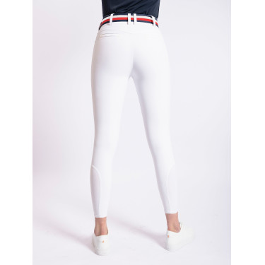 Wedstrijdbroek Tommy Hilfiger Equestrian Geneva dames kniestukken-grip Optisch wit