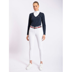 Pantalon de compétition Tommy Hilfiger Equestrian Geneva femme grip genoux Blanc optique Pantalon de compétition Tommy Hilfiger Equestrian Geneva femme grip genoux Blanc optique