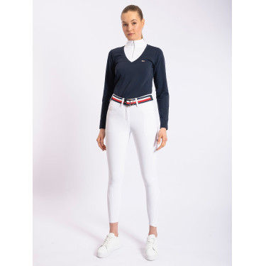 Pantalon de compétition Tommy Hilfiger Equestrian Geneva femme grip genoux Blanc optique Pantalon de compétition Tommy Hilfiger Equestrian Geneva femme grip genoux Blanc optique