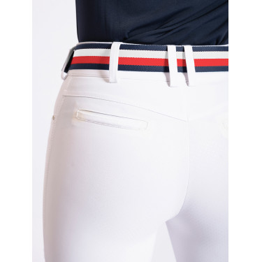 Pantalon de compétition Tommy Hilfiger Equestrian Geneva femme grip genoux Blanc optique Pantalon de compétition Tommy Hilfiger Equestrian Geneva femme grip genoux Blanc optique