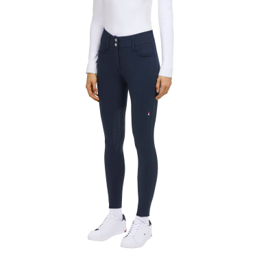 Broek Tommy Hilfiger Equestrian Victoria kniest grip dames Woestijnlucht Blauw