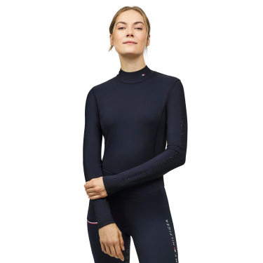 Polo col roulé Tommy Hilfiger Equestrian Ava femme Desert sky Bleu Polo col roulé Tommy Hilfiger Equestrian Ava femme Desert sky Bleu