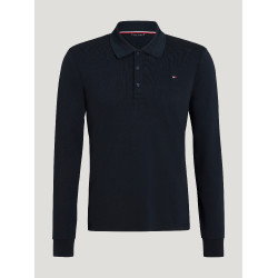 Polo manches longues Tommy Hilfiger Equestrian Erwin homme Desert sky Bleu