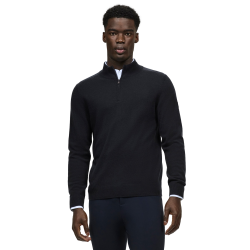 Kasjmier trui Tommy Hilfiger Equestrian 1/2 zip Oakfield heren Woestijnlucht Blauw