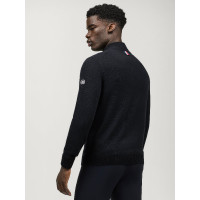 Kasjmier trui Tommy Hilfiger Equestrian 1/2 zip Oakfield heren Woestijnlucht Blauw