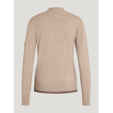 Cashmere trui Tommy Hilfiger Equestrian Ellery dames Taupe Bruin
