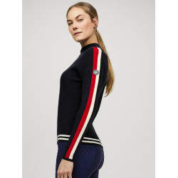 Pull zippé Tommy Hilfiger Equestrian Carol femme Desert sky Bleu Pull zippé Tommy Hilfiger Equestrian Carol femme Desert sky Bleu