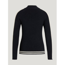 Tommy Hilfiger Equestrian Carol dames sweatvest met rits Woestijnlucht Blauw Tommy Hilfiger Equestrian Carol dames sweatvest met rits Woestijnlucht Blauw