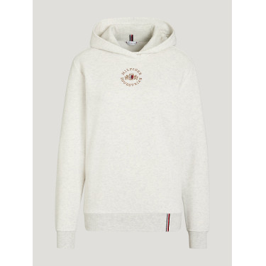 Sweat à capuche Tommy Hilfiger Equestrian Grove unisexe Ecru Beige