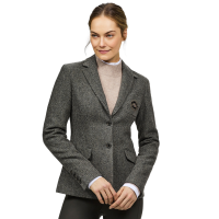 Damesblazer Tommy Hilfiger Equestrian Albany tweed Gemêleerd grijs