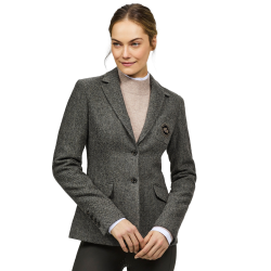 Damesblazer Tommy Hilfiger Equestrian Albany tweed Gemêleerd grijs
