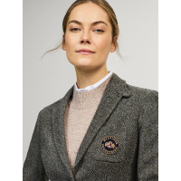 Damesblazer Tommy Hilfiger Equestrian Albany tweed Gemêleerd grijs