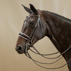 Bride Working by Dy'on Muserolle Large Vernie Doublure Blanche Marron Bride Working by Dy'on Muserolle Large Vernie Doublure Blanche Marron