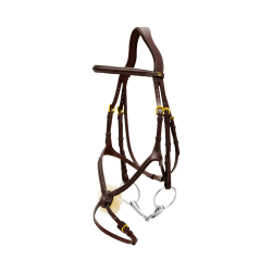 Bridon Muserolle Croisée Tressée D Collection Dy'on Marron Bridon Muserolle Croisée Tressée D Collection Dy'on Marron