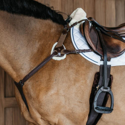 Collier de chasse 5 points avec élastiques New English Collection Dy'on Marron