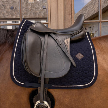 Tapis de selle Velvet dressage Kentucky Bleu marine