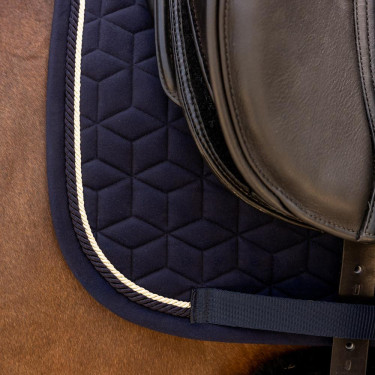 Tapis de selle Velvet dressage Kentucky Bleu marine