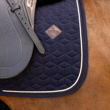 Tapis de selle Velvet dressage Kentucky Bleu marine