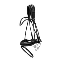 Trens met brede neusriem van soepel leer Dy'on Zwart