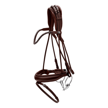 Trens met brede neusriem van soepel leer Dy'on Bruin