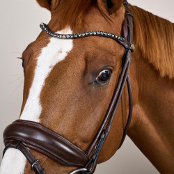 Bridon Muserolle Large Cuir Souple Dy'on Marron