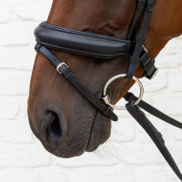 Bridon Muserolle Medium en Cuir Souple Dy'on Noir Bridon Muserolle Medium en Cuir Souple Dy'on Noir