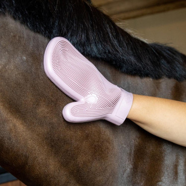 Groominghandschoen van rubber Grooming Deluxe by Kentucky Oudroze Groominghandschoen van rubber Grooming Deluxe by Kentucky Oudroze