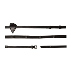 Dy'on rubber teugels 1/2 met 7 geïntegreerde stoppers Zwart