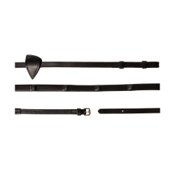 Dy'on rubber teugels 1/2 met 7 geïntegreerde stoppers Zwart