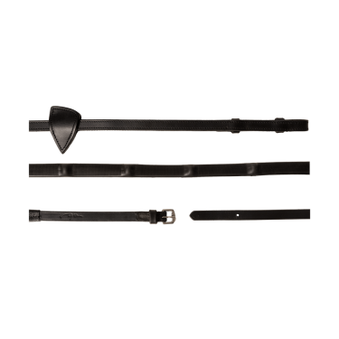 Dy'on rubber teugels 1/2 met 7 geïntegreerde stoppers Zwart