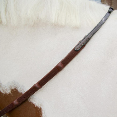 Dy'on rubber teugels 1/2 met 7 geïntegreerde stoppers Bruin