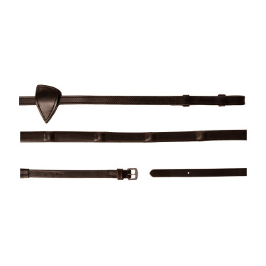 Dy'on rubber teugels 1/2 met 7 geïntegreerde stoppers Bruin