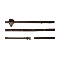 Rênes Caoutchouc Dy'on 1/2 avec 7 arrêtoirs intégrés Marron Rênes Caoutchouc Dy'on 1/2 avec 7 arrêtoirs intégrés Marron