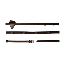 Rênes Caoutchouc Dy'on 1/2 avec 7 arrêtoirs intégrés Marron Rênes Caoutchouc Dy'on 1/2 avec 7 arrêtoirs intégrés Marron