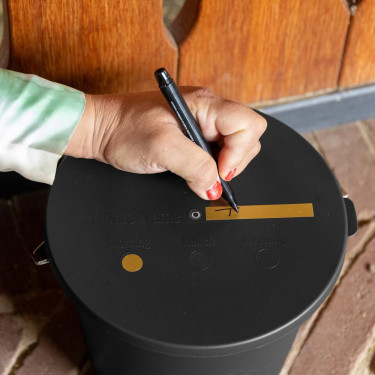 Emmer met deksel Grooming Deluxe van Kentucky Zwart Emmer met deksel Grooming Deluxe van Kentucky Zwart