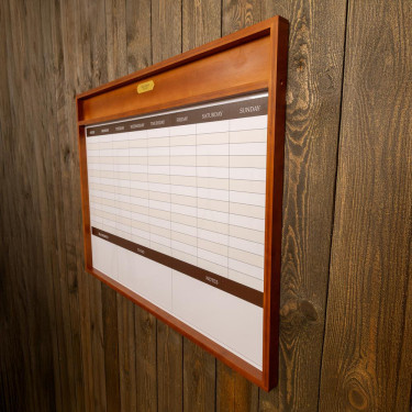 Magnetisch staltableau met frame Grooming Deluxe van Kentucky Hout Beige