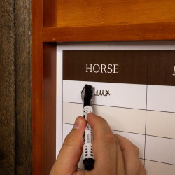 Magnetisch staltableau met frame Grooming Deluxe van Kentucky Hout Beige