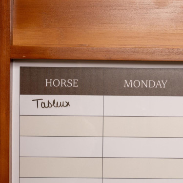 Magnetisch staltableau met frame Grooming Deluxe van Kentucky Hout Beige