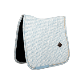 Tapis de selle Kentucky Velvet Dressage Printing Bleu clair