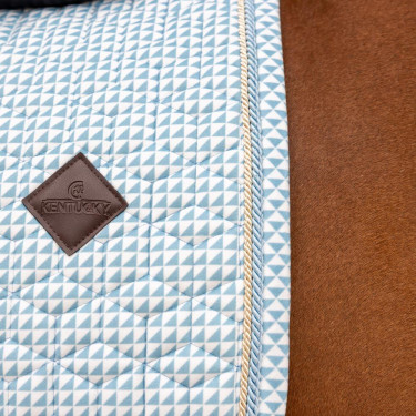 Tapis de selle Kentucky Velvet Dressage Printing Bleu clair