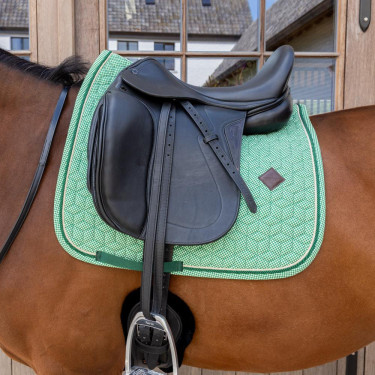 Tapis de selle Kentucky Velvet Dressage Printing Vert