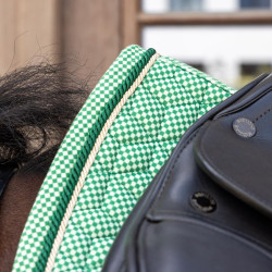 Tapis de selle Kentucky Velvet Dressage Printing Vert