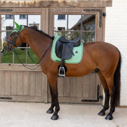 Tapis de selle Kentucky Velvet Dressage Printing Vert