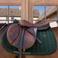 Tapis de selle Kentucky Velvet Mini Peals Jumping Vert sapin Tapis de selle Kentucky Velvet Mini Peals Jumping Vert sapin